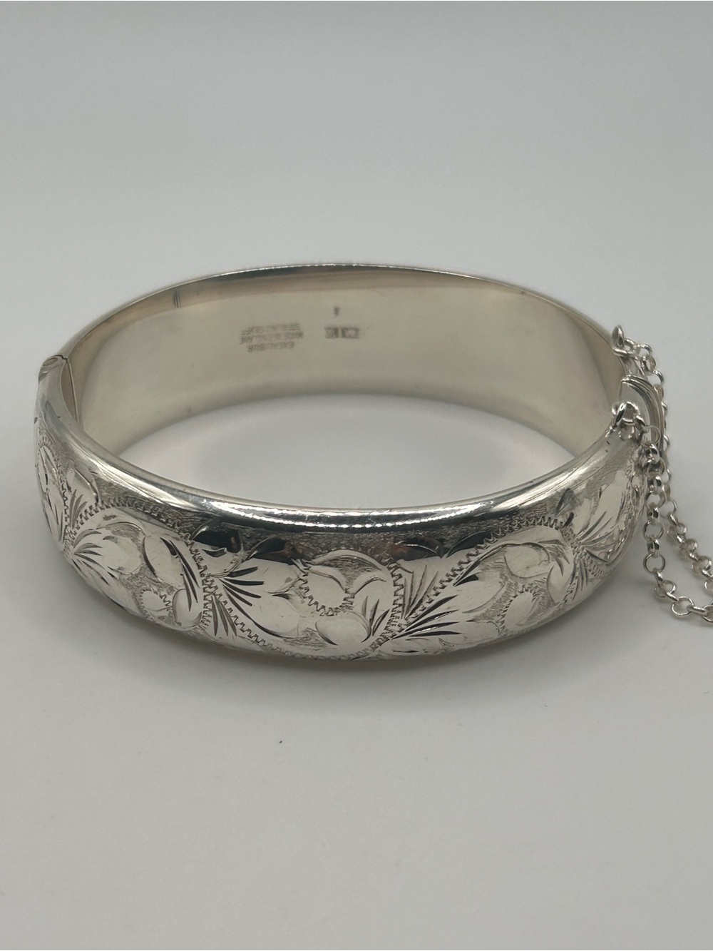 Mid-century made in England floral bangle